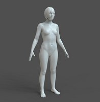 CAD-friendly Basic Casual Female Model F1P1D0V1