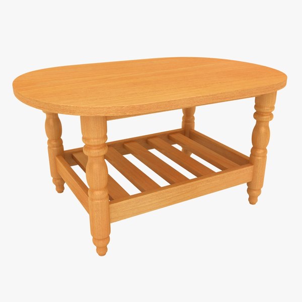 3D model wooden teapoy table 01