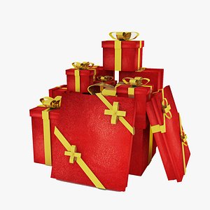 Christmas Gift boxes  f4c 3D