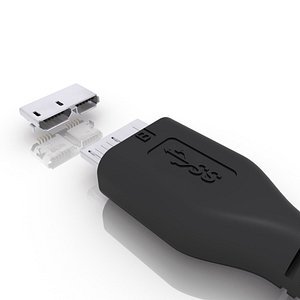 USB 3 Micro-B Male and Female Connector