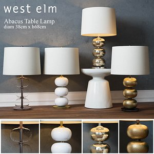 3d west elm abacus table lamp