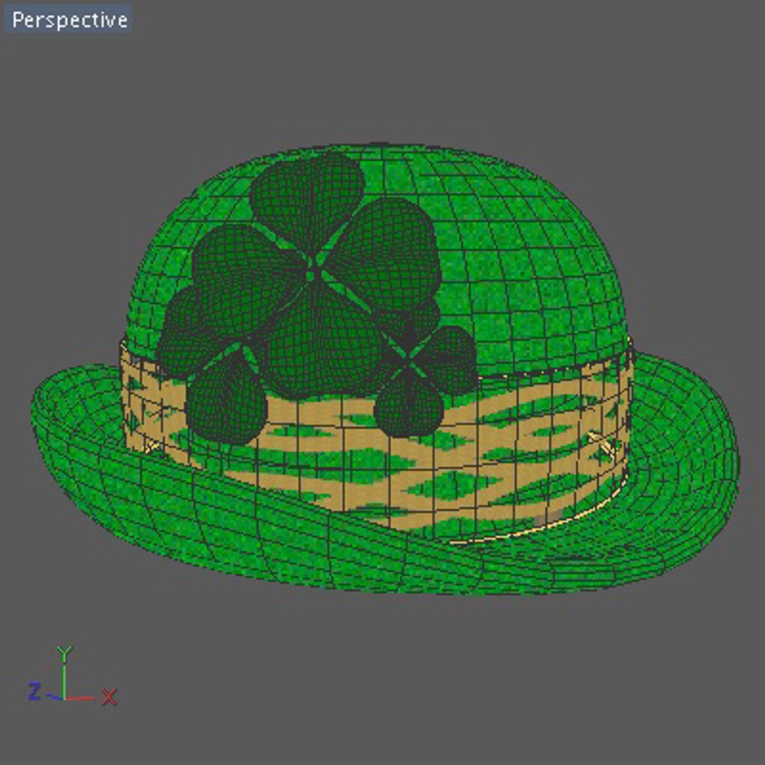 3d st patrick day hat model