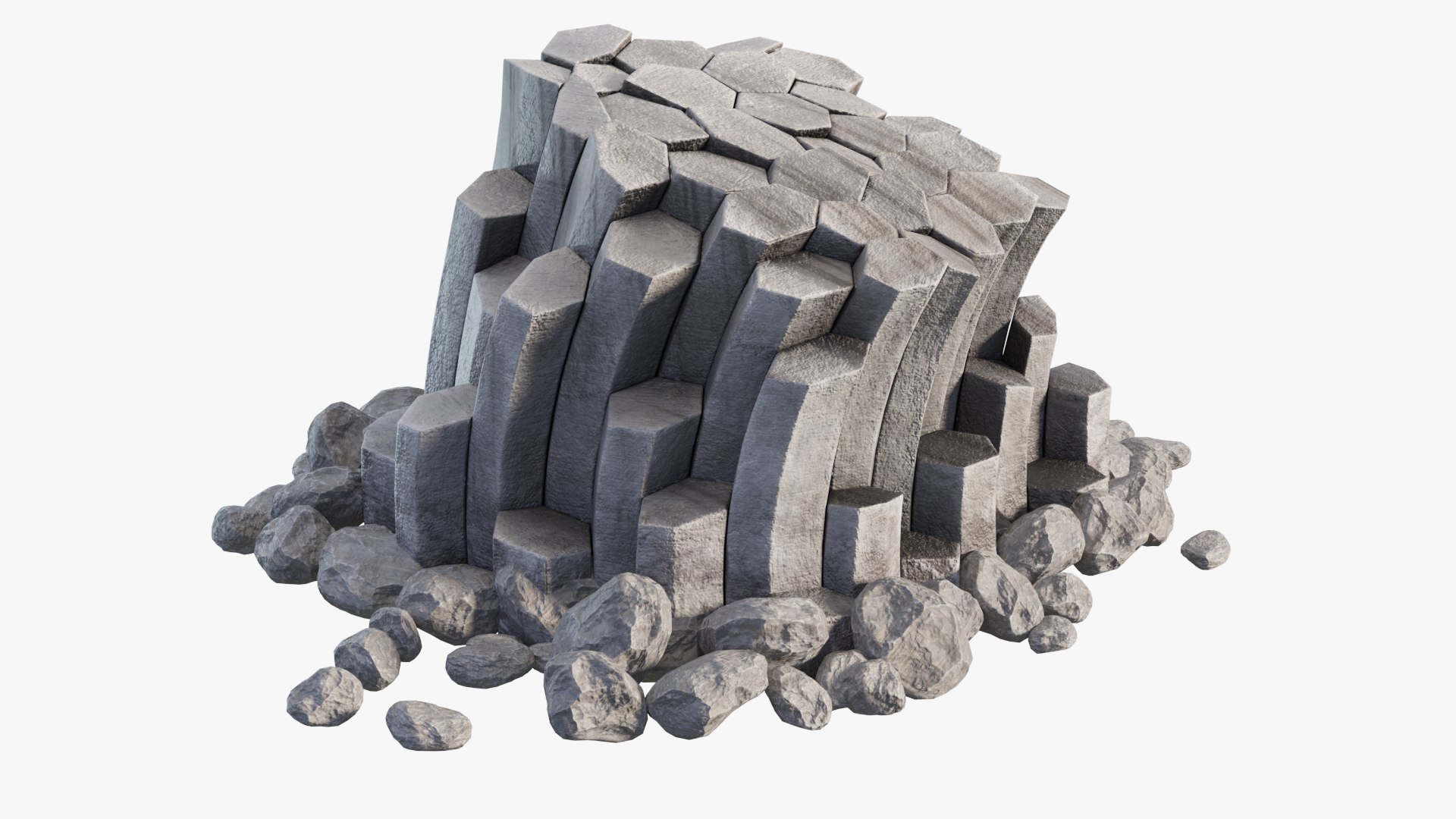 3D Cave Rock Hexagonal Part 1 - TurboSquid 1920468