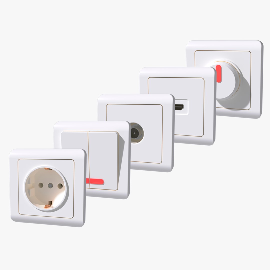 3D Switches And Power Sockets Collection TurboSquid 1951740