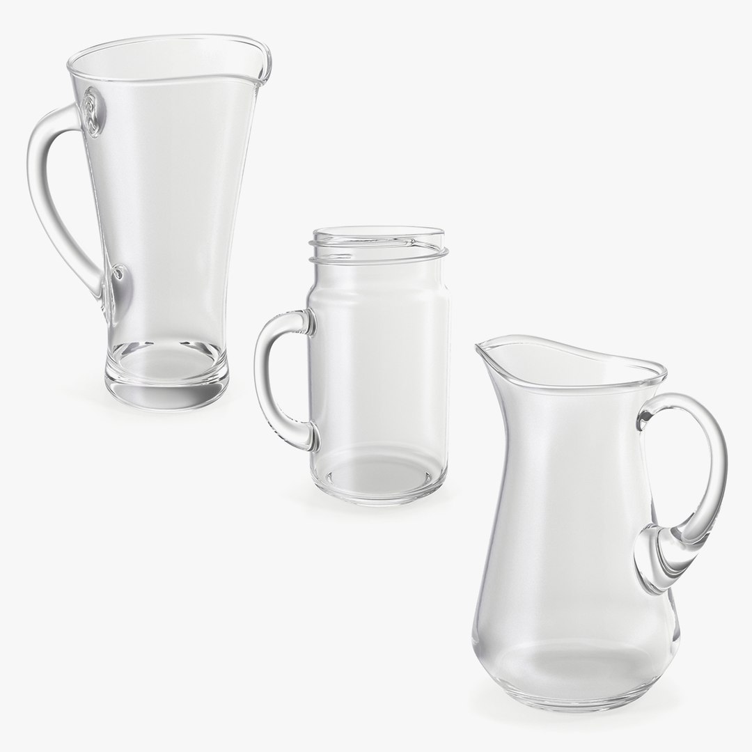 Glass Jugs Collection 3 3D model preview