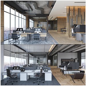 Modern Open Office Interior Bundle