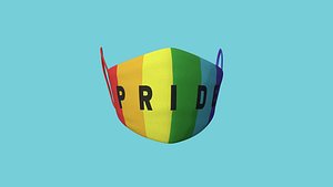 3D Pride LGBT Covid Mask CGI - Character Fashion Design model