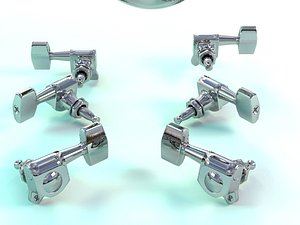 clavijas pegs guitar 3D model
