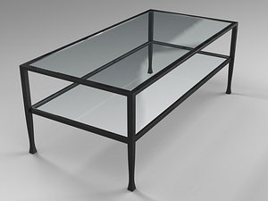 Pottery Barn Tanner 48inch Rectangular Coffee Table 3D model