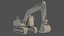 Heavy Construction Machinery 5 in 1 UVW  Only 1 3D model