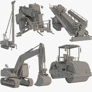 Heavy Construction Machinery 5 in 1 UVW Only 1