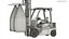 3D Industrial Forklift with Suspended Fertilizer Sacks Yellow