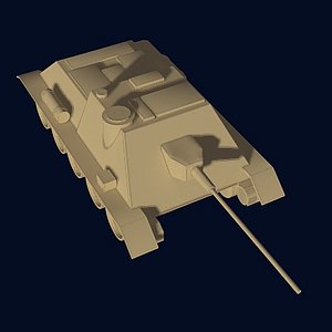 su-100 russian tank 3d model