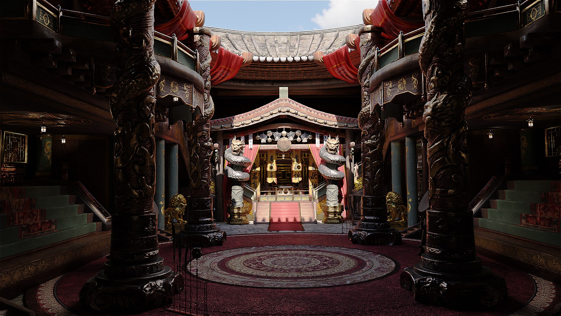3D Model Ancient Chinese-Style Dragon Gate Martial Arts Inn ...