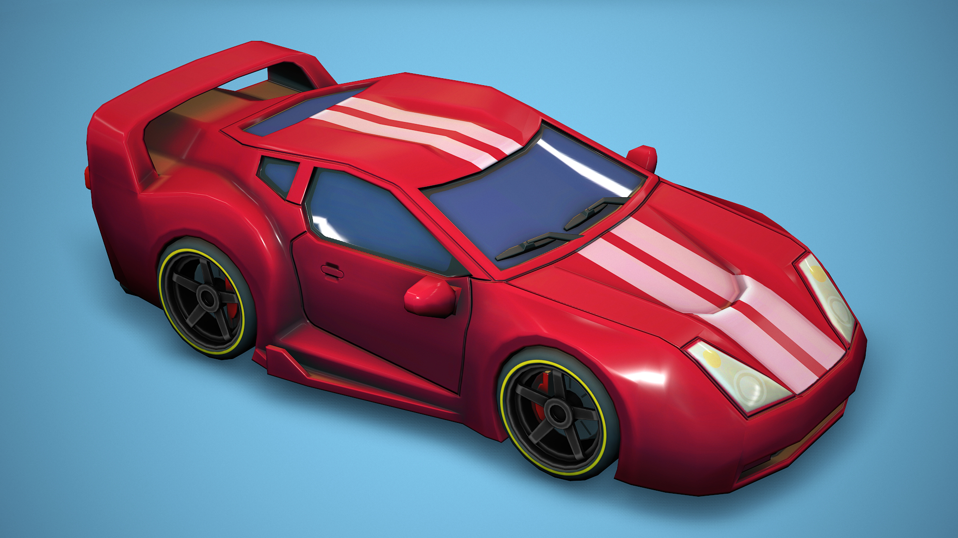 Stylized Sport Car PBR Game Ready 3D Model - TurboSquid 1810912