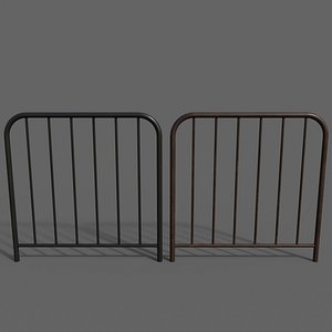 PBR Pedestrian Guard Rail Black V2 model