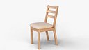 Classic Dining Chair with Cushion - Realistic 3D Furniture