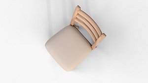 Classic Dining Chair with Cushion - Realistic 3D Furniture