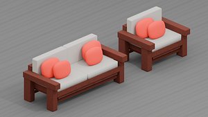 Modern Chinese Style Sofa model