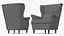 Grey Cloth Chair