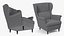 Grey Cloth Chair