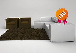 free living room 3d model