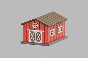 3D model Medieval Farm House Cartoon