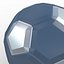 Soccerball LowPoly azul preto