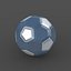Soccerball LowPoly azul preto