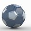 Soccerball LowPoly azul preto
