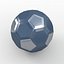 Soccerball LowPoly azul preto