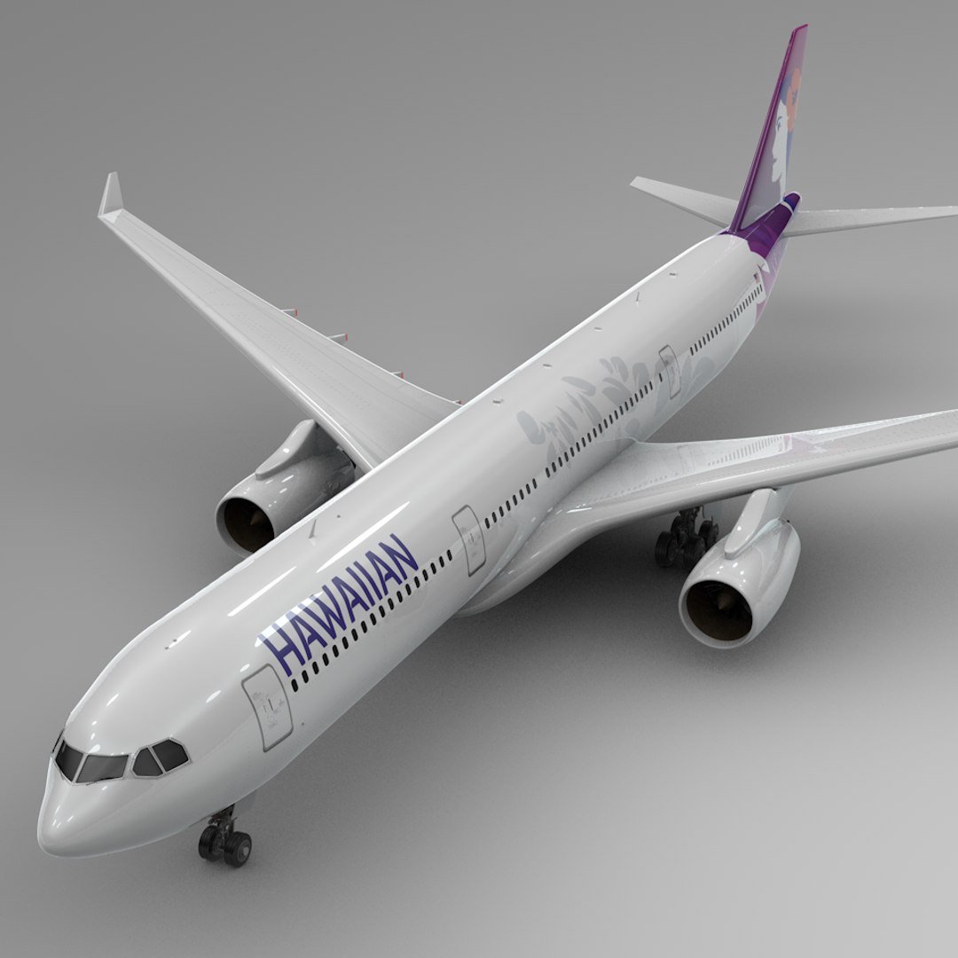 3D model airbus a330-300 hawaiian airlines - TurboSquid 1461356