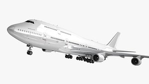 boeing 747-400 plane generic 3d model