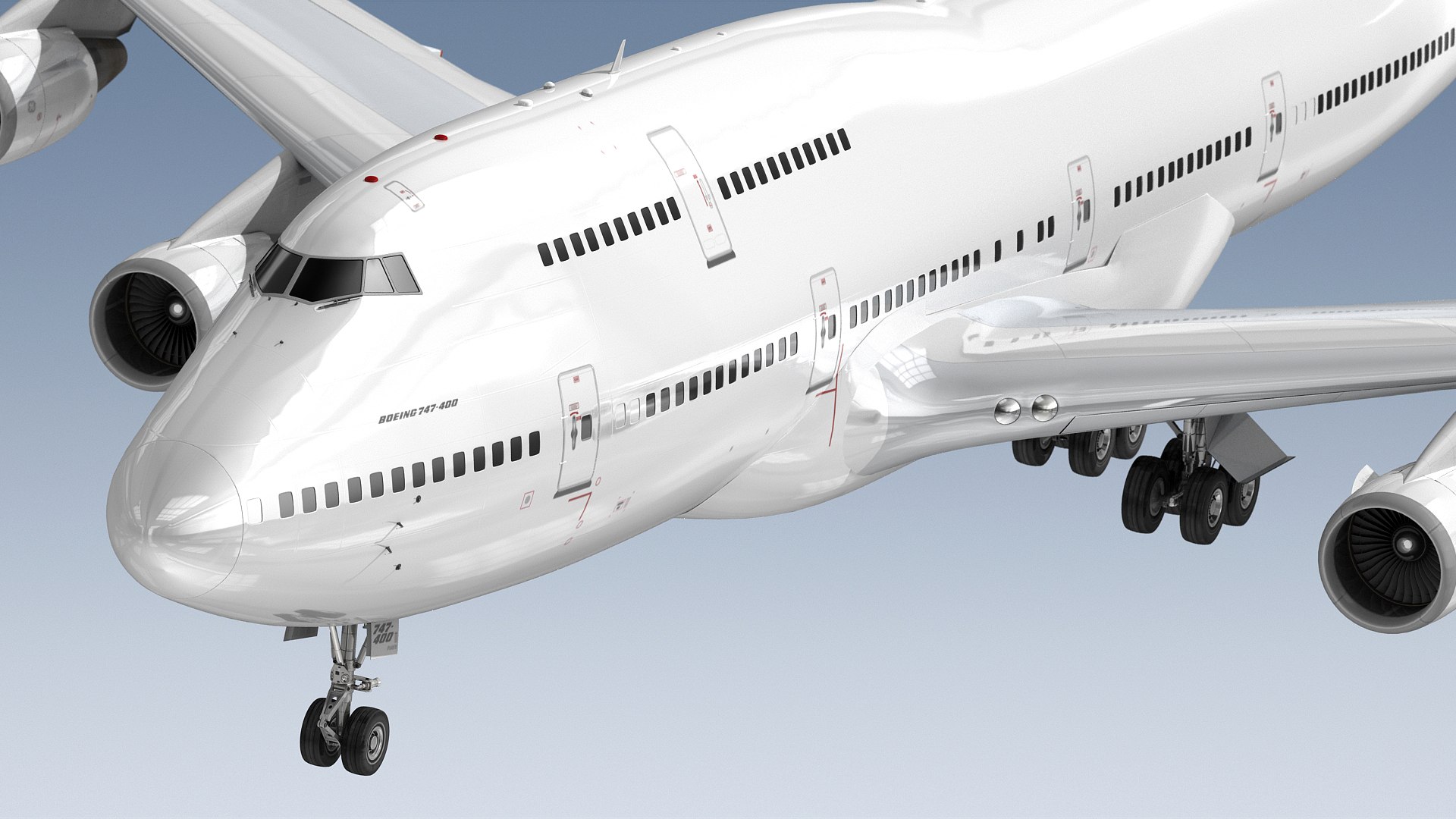 Boeing 747-400 Plane Generic 3d Model