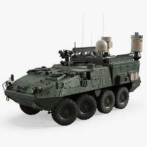 Stryker M1126 Armored Signal Intelligence Vehicle Rigged