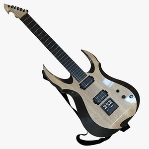 electric strat-style guitar cad 3D model