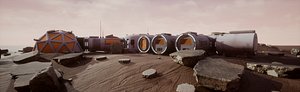 Mars Colony Scene Full Location 8K Textures