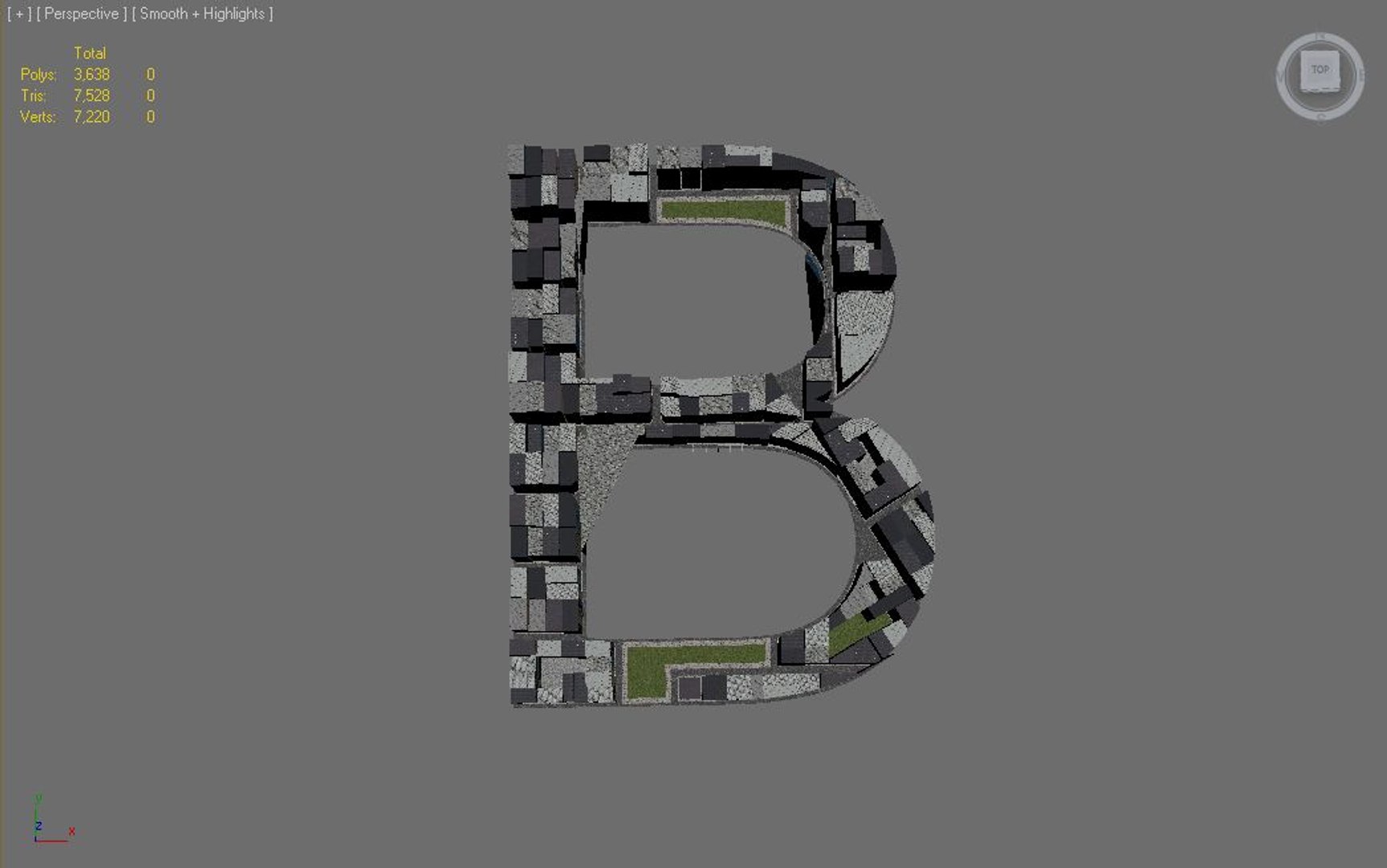 3d Town B Model