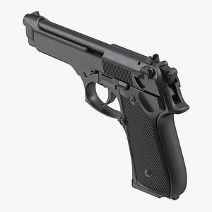 semi-automatic pistol 3d model