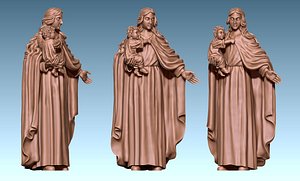 Virgin and Jesus CNC and 3D print model model