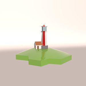 lighthouse house lights 3D