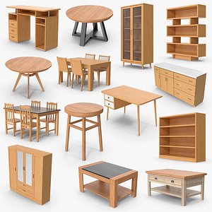 3D 14 Furniture Models Collection model