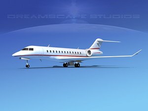 3d model turbines bombardier global express