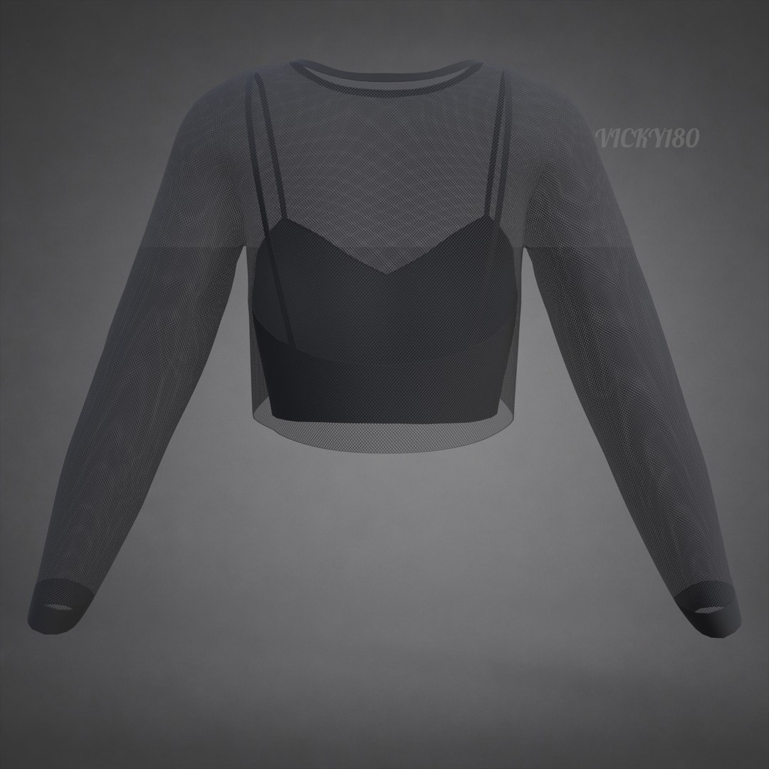 3D Mesh Fishnet Crop Top  Cami Singlet - Black  White 3D Shirt Model https://p.turbosquid.com/ts-thumb/04/T1ASU2/1A/shirt0024/jpg/1792590156/1920x1080/fit_q87/e657be36bd74098c976043655c30baa25d941f54/shirt0024.jpg