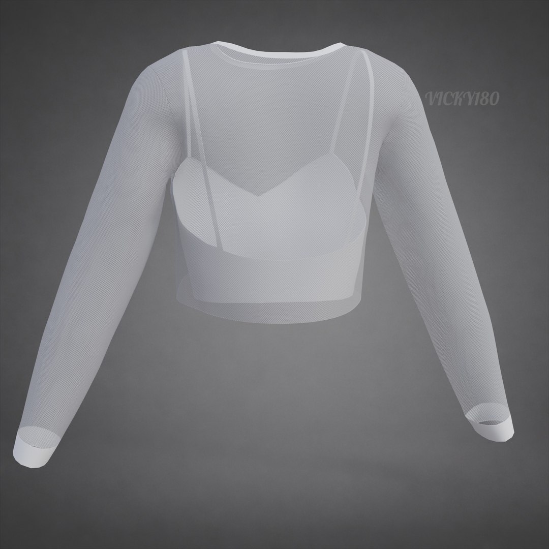 3D Mesh Fishnet Crop Top  Cami Singlet - Black  White 3D Shirt Model https://p.turbosquid.com/ts-thumb/04/T1ASU2/Kl/shirt0009/jpg/1792590154/1920x1080/fit_q87/a24476abcbe5bc87fe8118727db439f5df22ad54/shirt0009.jpg