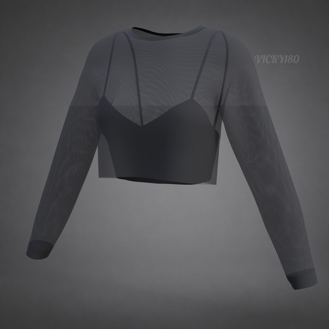 3D Mesh Fishnet Crop Top  Cami Singlet - Black  White 3D Shirt Model https://p.turbosquid.com/ts-thumb/04/T1ASU2/Xk/shirt0031/jpg/1792590159/1920x1080/fit_q87/e005b1db911e0aa054cb862ca51cd6b10df4ae99/shirt0031.jpg