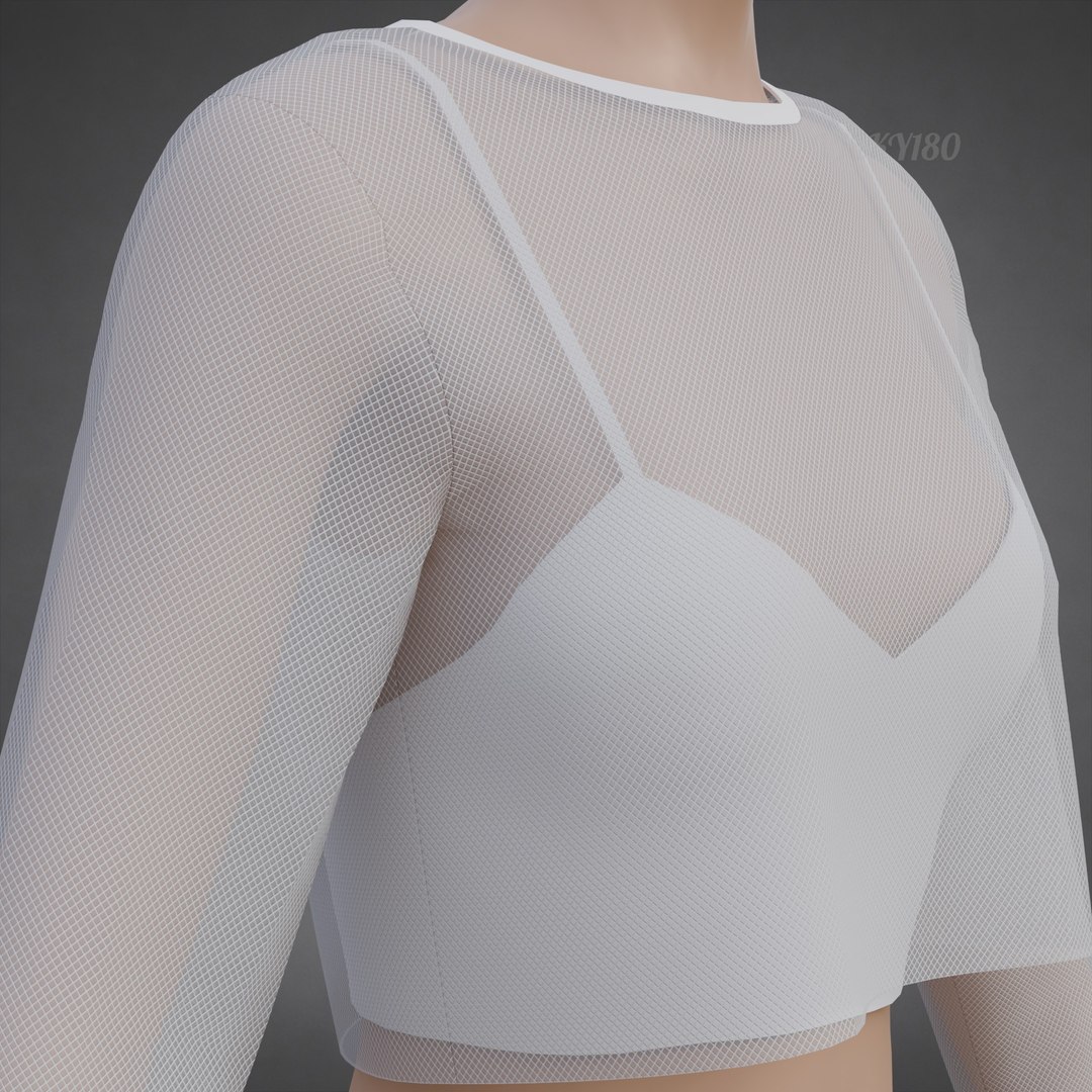 3D Mesh Fishnet Crop Top  Cami Singlet - Black  White 3D Shirt Model https://p.turbosquid.com/ts-thumb/04/T1ASU2/gS/0005/jpg/1792590144/1920x1080/fit_q87/c879424195961dfb8f13e55bbcc16ad2705646a3/0005.jpg