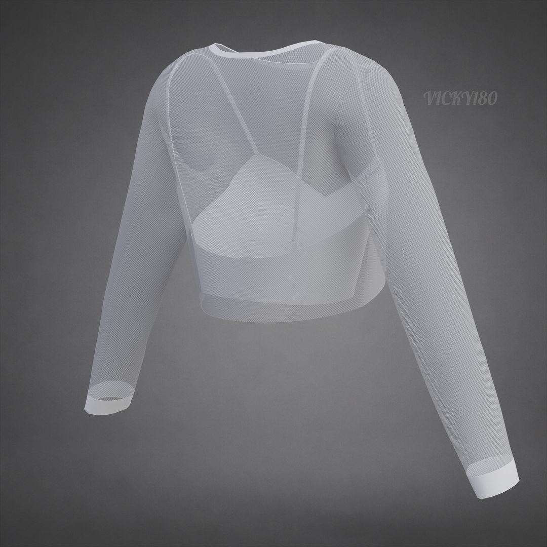 3D Mesh Fishnet Crop Top  Cami Singlet - Black  White 3D Shirt Model https://p.turbosquid.com/ts-thumb/04/T1ASU2/ys/shirt0007/jpg/1792590155/1920x1080/fit_q87/e20027b19e03a28c753b7d868e61882827536feb/shirt0007.jpg