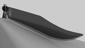 3D gunblade sword blade