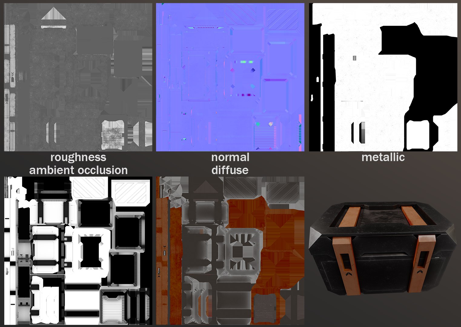 Sci-Fi Crates pack - Game ready model https://p.turbosquid.com/ts-thumb/04/Xdi3TF/3h/chestmaps/png/1689861035/1920x1080/fit_q87/a16bd1e9b0bc1b698d710a6a51923749f1630f2b/chestmaps.jpg